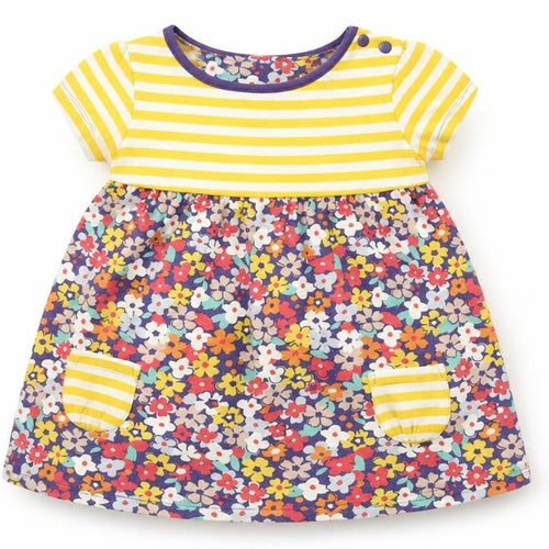 Boots Mini Club Girls Blue Floral  T-Shirt Dress  Size 6-9 Months