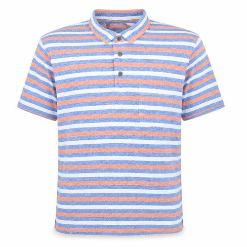 Matalan Mens Blue Striped   Polo Size L