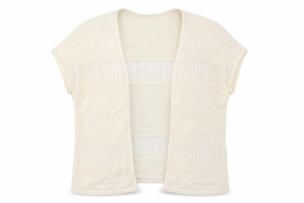 George Womens White  Knit Cardigan Jumper Size L