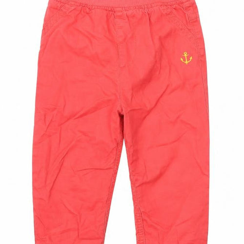 Marks and Spencer Baby Red   Jogger Trousers Size 12 Months