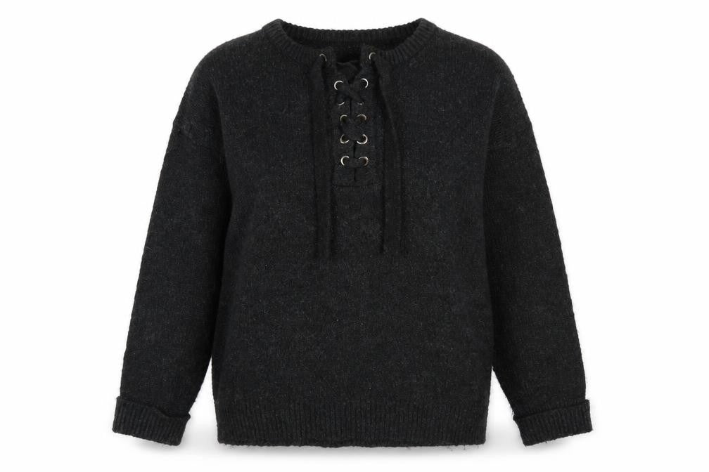 Lottie Womens Grey  Knit Pullover Jumper Size 12
