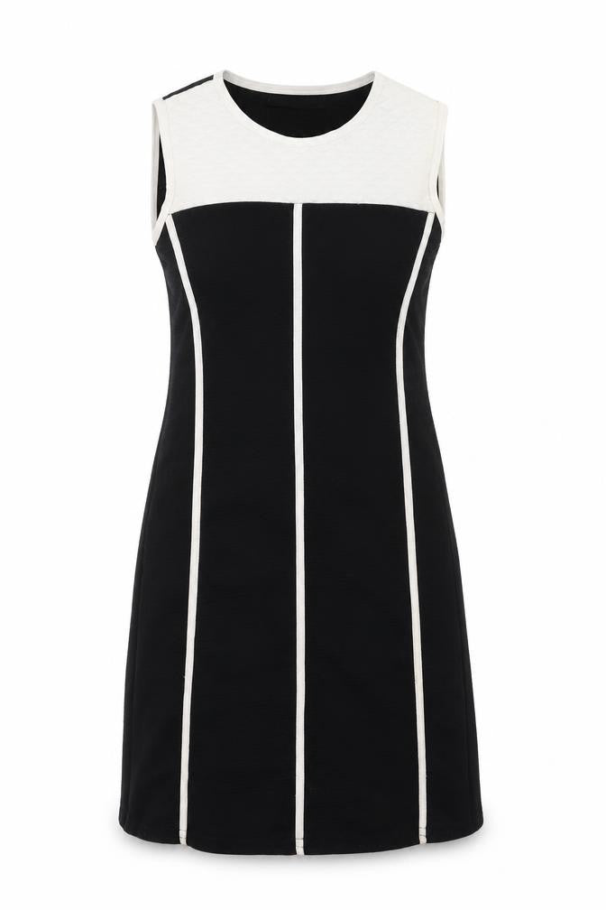 Front view of Lotmart girls’ black pencil dress, size M