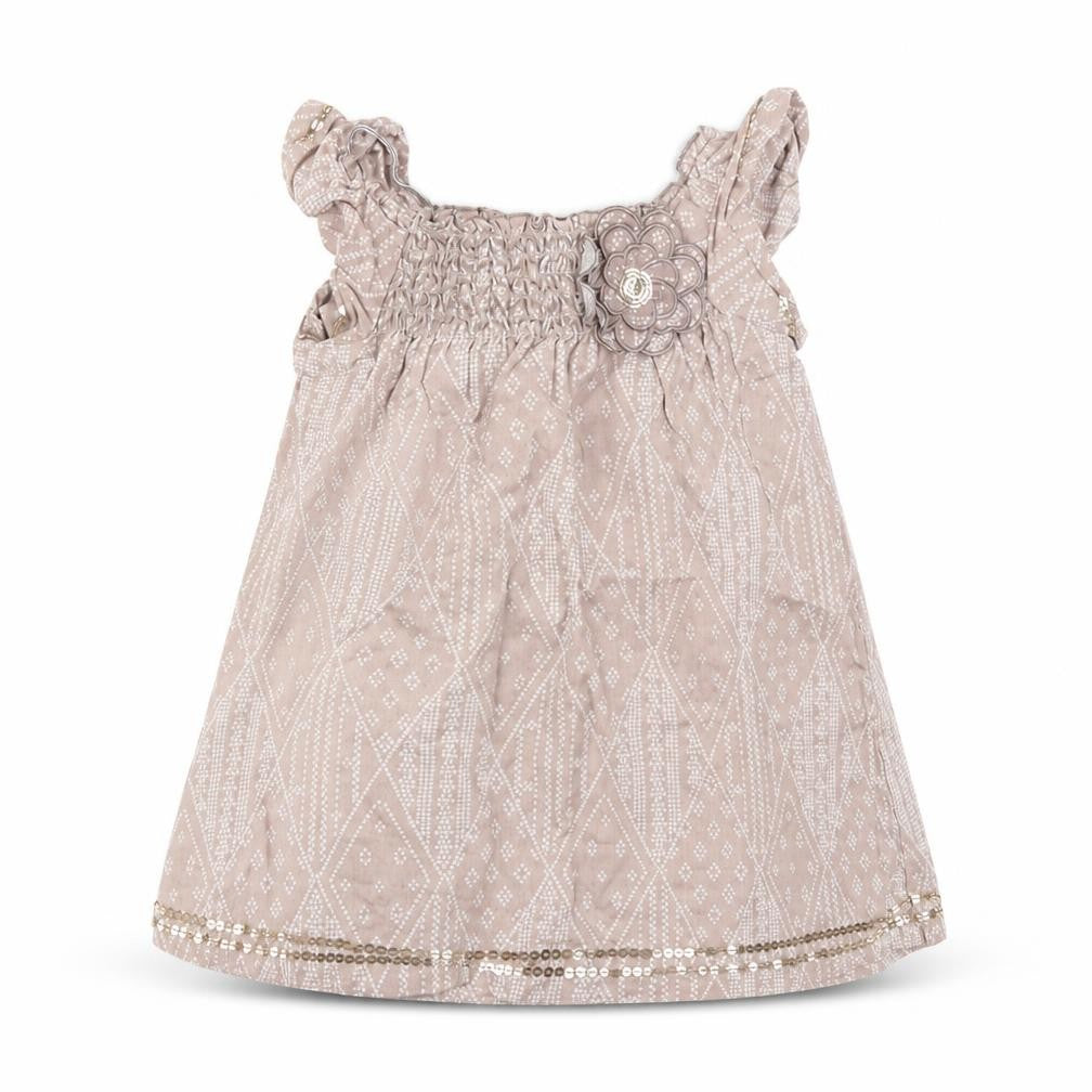 F&F Girls Brown Geometric  Basic Blouse Size 3-4 Years