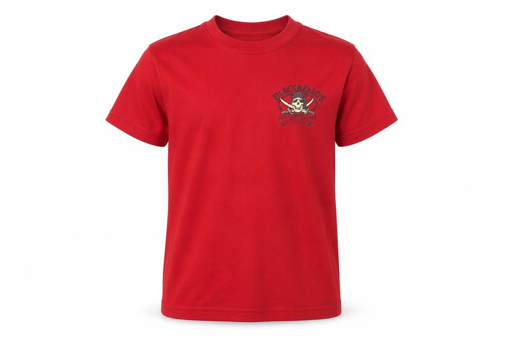 black beards Boys Red   Basic T-Shirt Size S