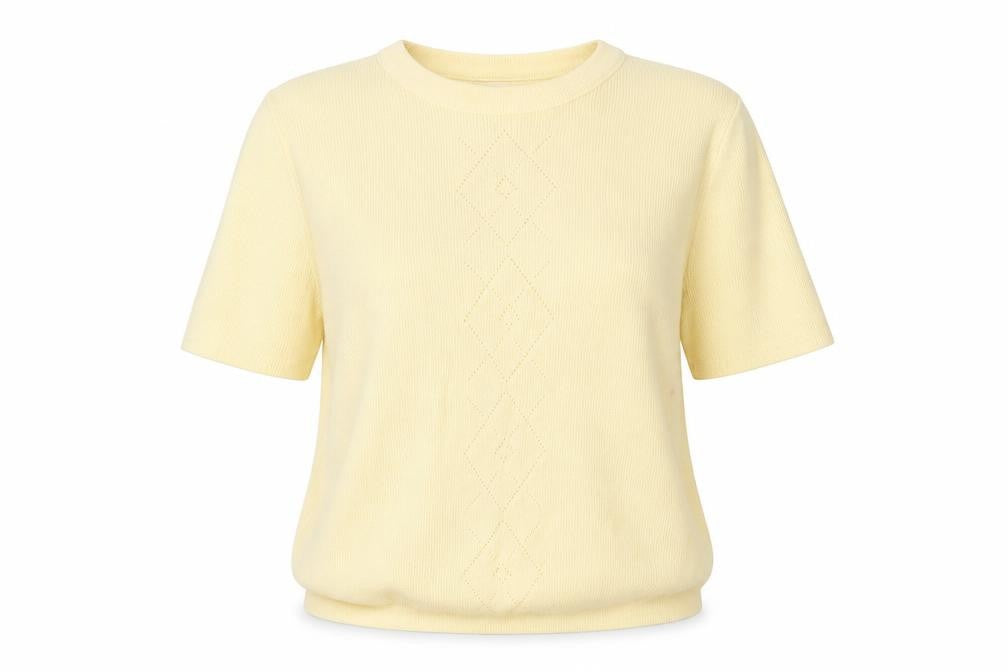 Hand to Hand  Womens Yellow   Basic T-Shirt Size S