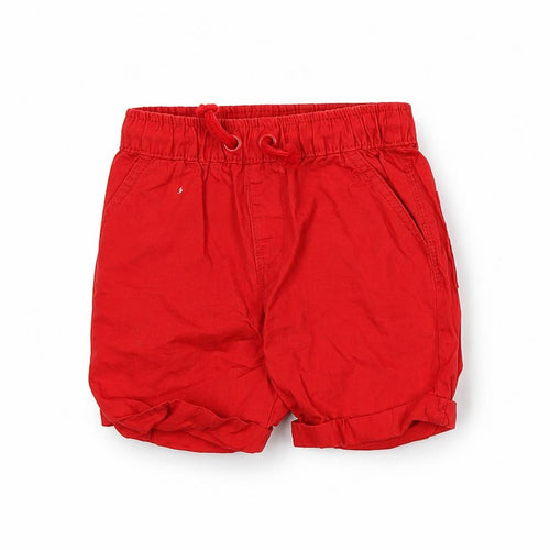 George Boys Red   Chino Shorts Size 2-3 Years