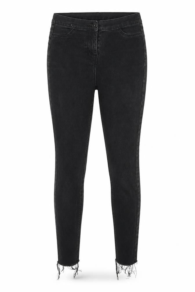 Front view of Nutmeg women’s grey jegging jeans, size UK 8, 26-inch leg