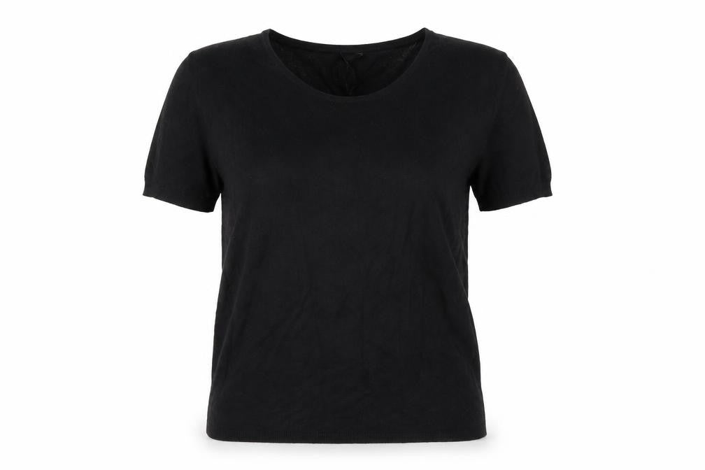 tezens Womens Black  Knit Pullover Jumper Size S