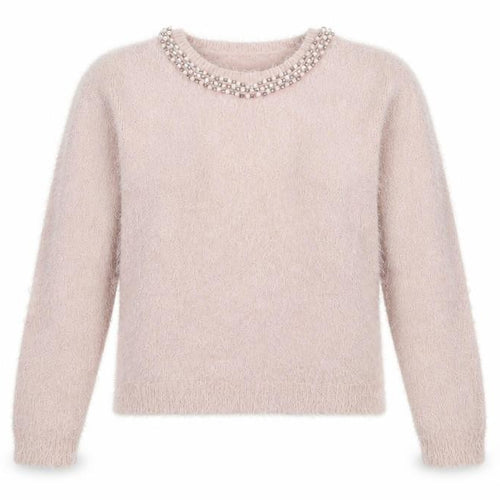 Select Womens Pink  Knit Pullover Jumper Size 10  - Embelished Neckline