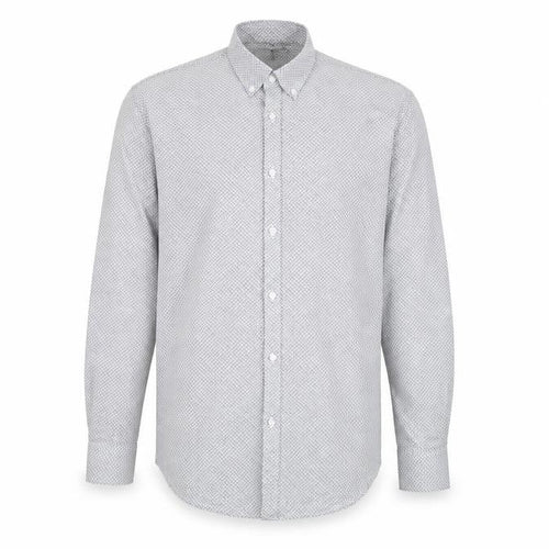 Taylor & Wright Mens White Polka Dot   Button-Up Size 15.5