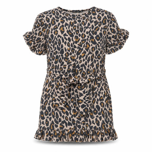 I SAW IT FIRST Womens Brown Animal Print Jersey T-Shirt Dress  Size 8