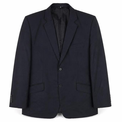 Preworn Mens Blue Striped  Jacket Suit Jacket Size XL