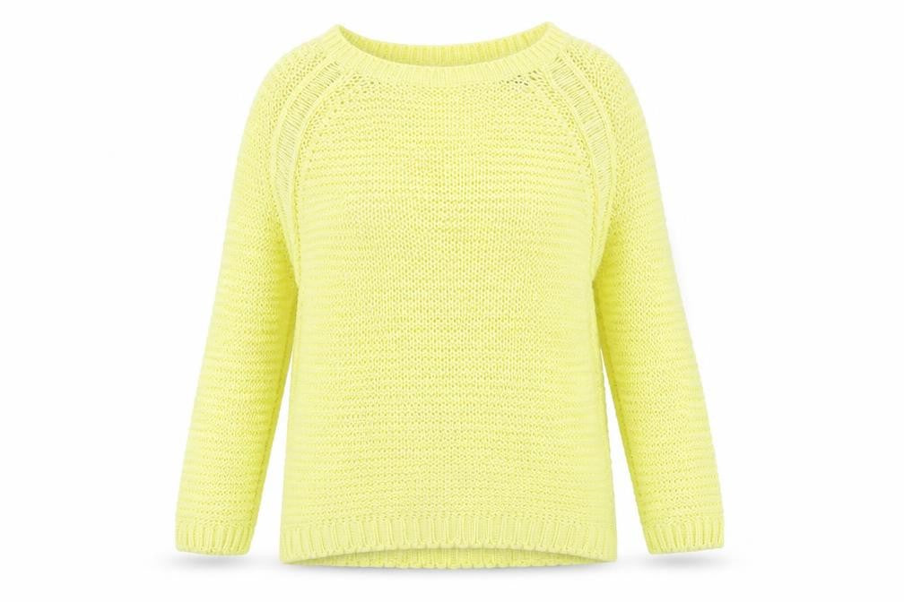 New Look Womens Yellow  Knit Pullover Jumper Size L