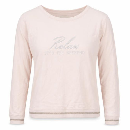 F&F Womens Pink  Jersey Pullover Sweatshirt Size 12  - Relax