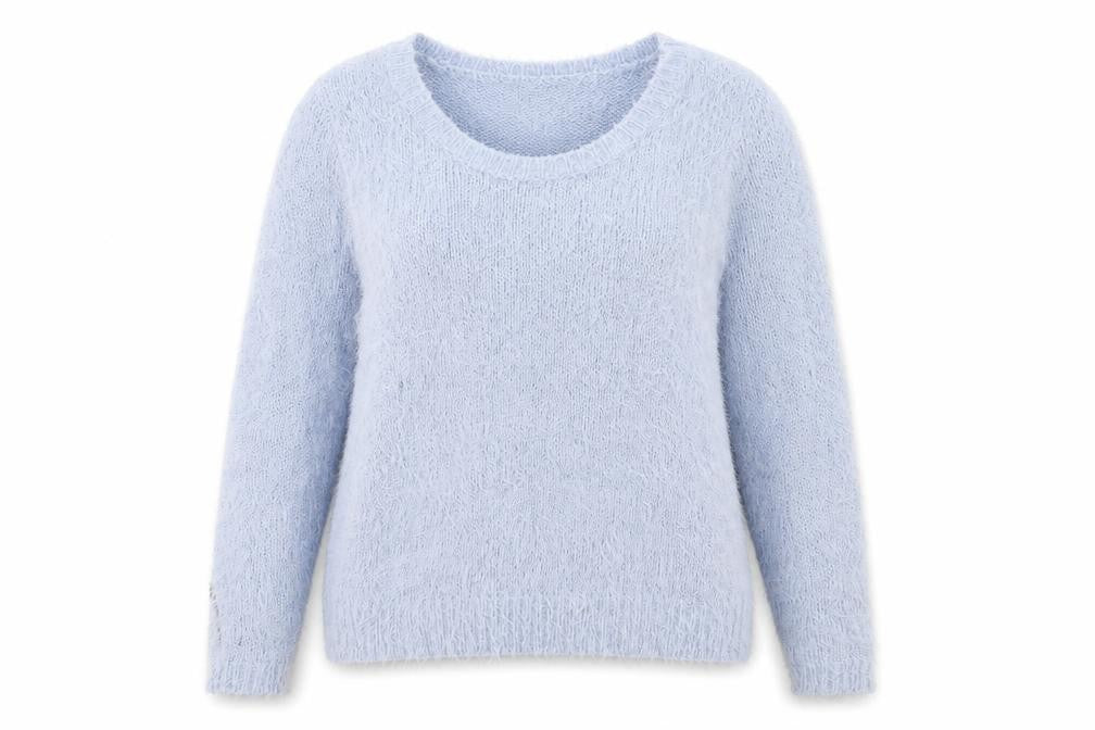 M&Co Womens Blue  Knit Pullover Jumper Size 14
