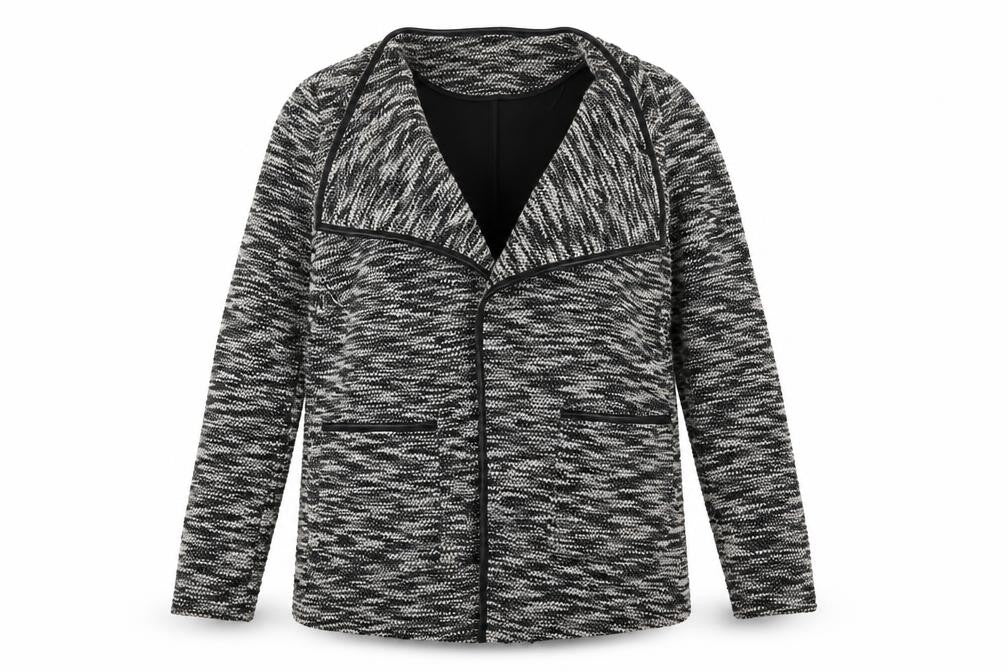 George Womens Grey  Knit Jacket Blazer Size 12