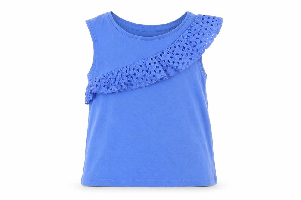 Matalan Girls Blue  Jersey Basic T-Shirt Size 6 Years