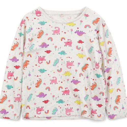 pre worn Girls White Solid  Top Pyjama Top Size 5-6 Years