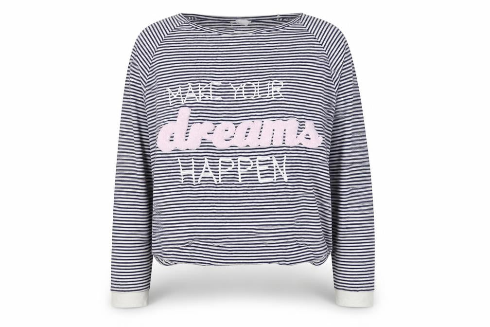pre worn Womens Black Striped  Pullover Jumper Size L
