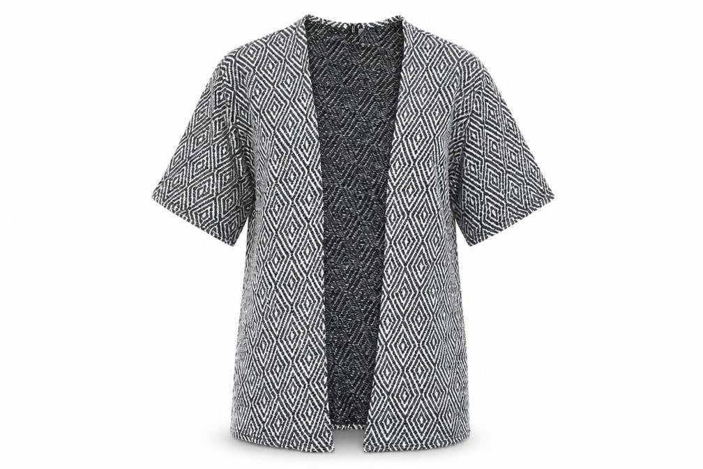 Divided by H&M Womens Black Argyle/Diamond Knit Cardigan Jumper Size S