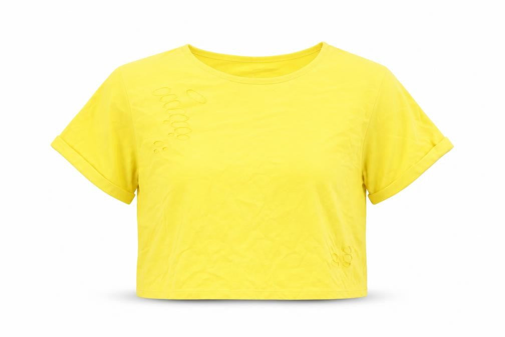 Select Womens Yellow   Basic T-Shirt Size 12