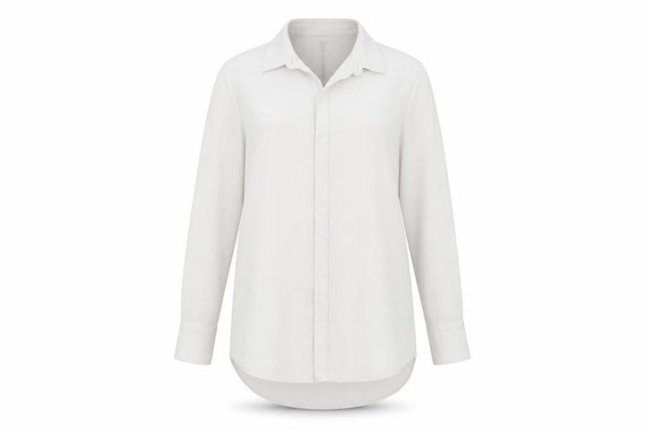 Nutmeg Womens White   Tunic Button-Up Size 10