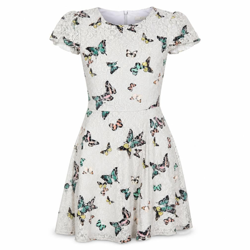 Oasis Womens Grey Floral  Fit & Flare  Size XS