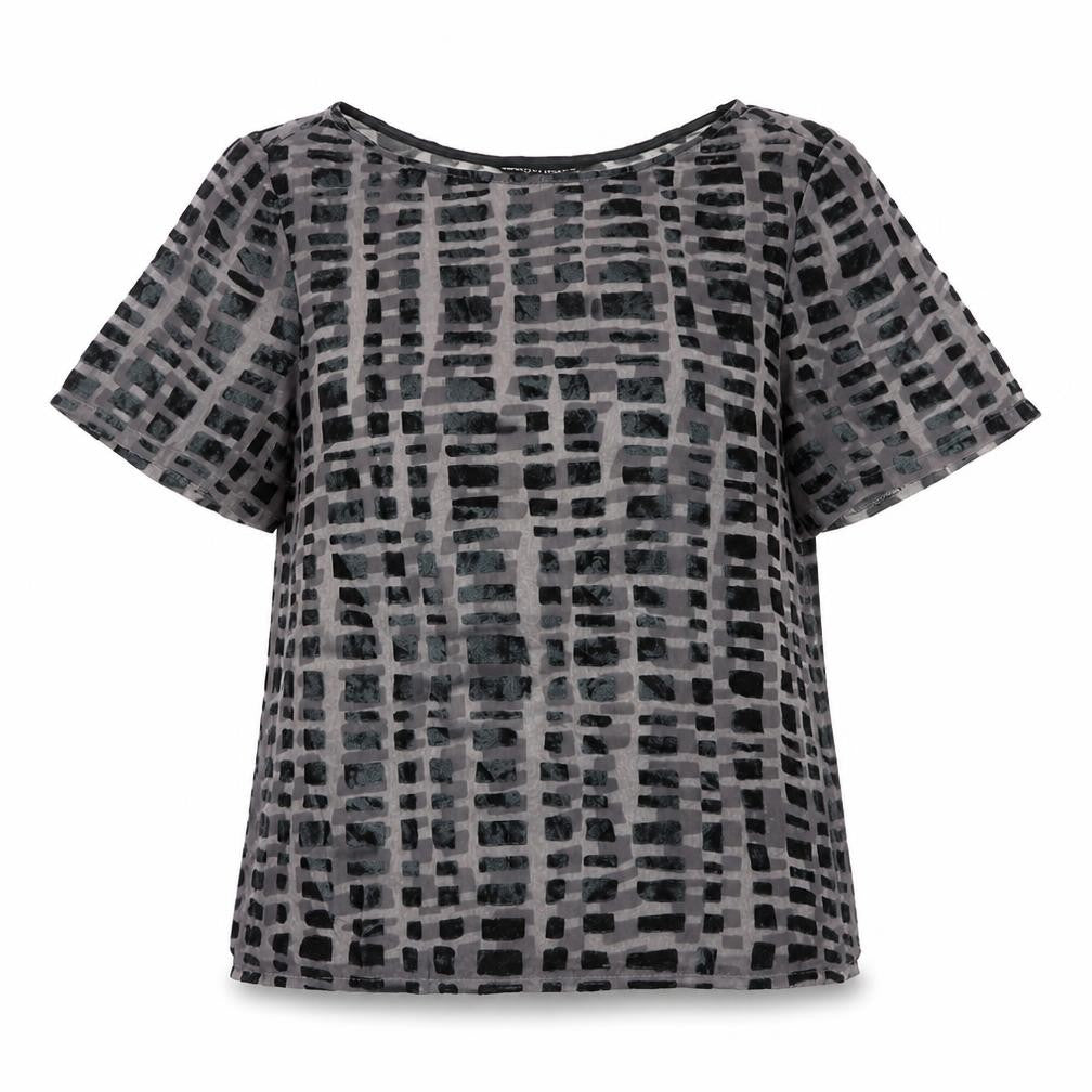Dorothy Perkins Womens Grey Paisley  Basic Blouse Size 8