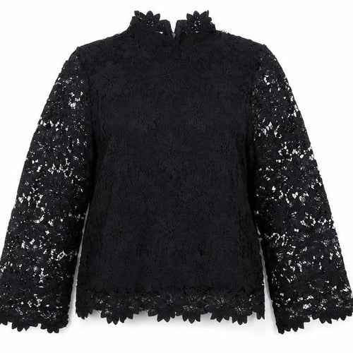 Papaya Womens Black Floral  Basic Blouse Size 8