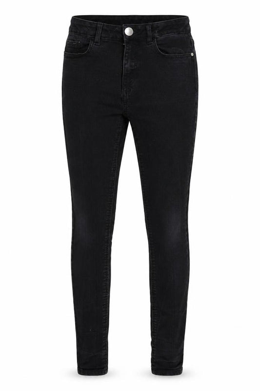 Front view of George women’s black denim jegging jeans, size UK 8, 25-inch leg