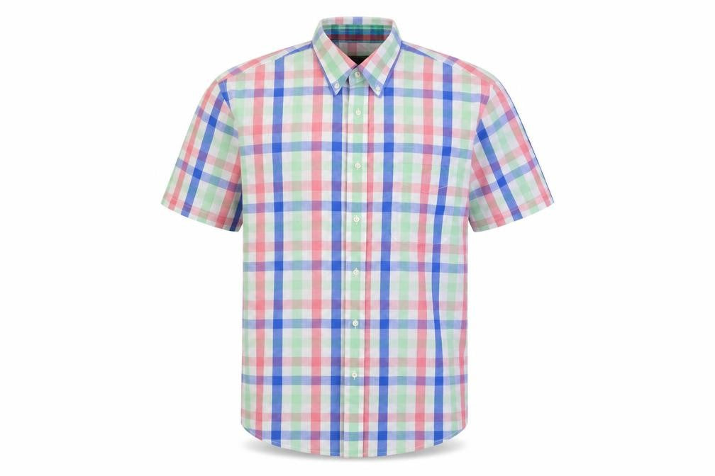 Savile Row Mens Multicoloured Check   Button-Up Size M