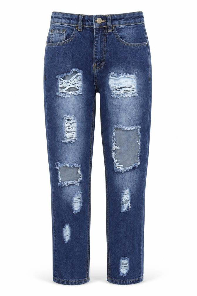 I SAW IT FIRST Womens Blue  Denim Straight Jeans Size 6 L29 in