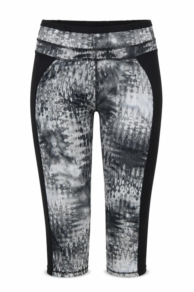 Front view of Atmosphere women’s grey cropped leggings, size UK 6, 19-inch leg - abstract