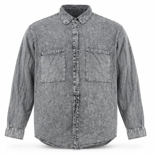 Rockn rev Mens Grey    Button-Up Size M