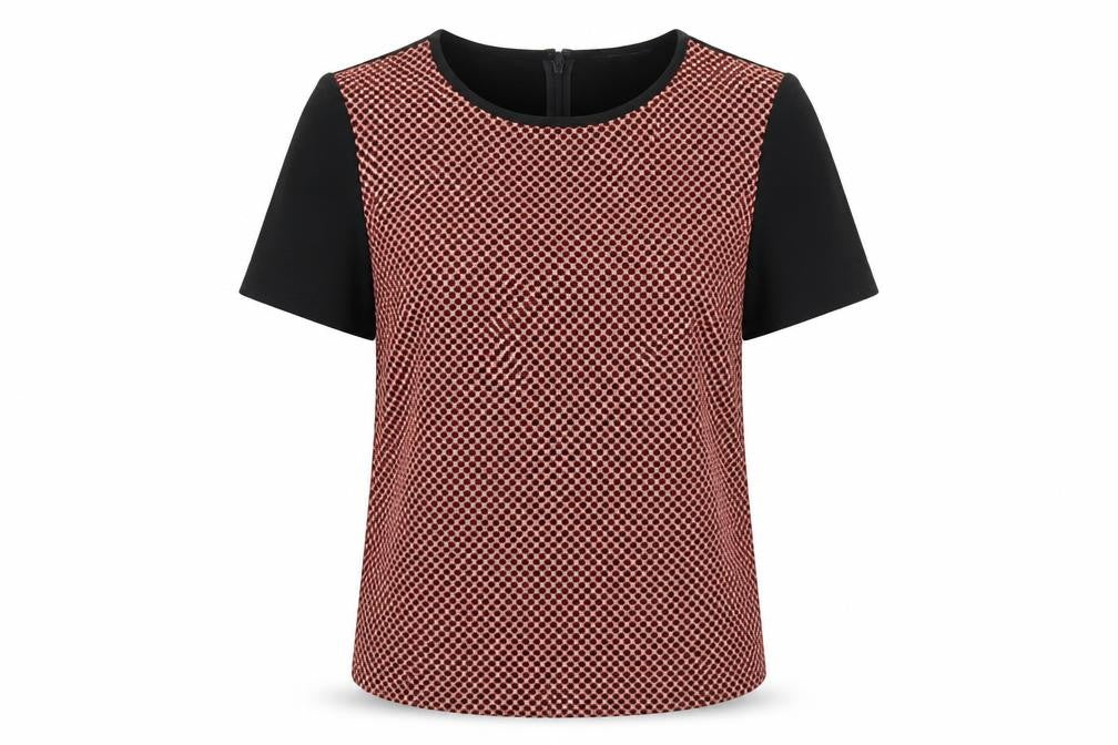 Marks and Spencer Womens Black Geometric  Basic Blouse Size 12