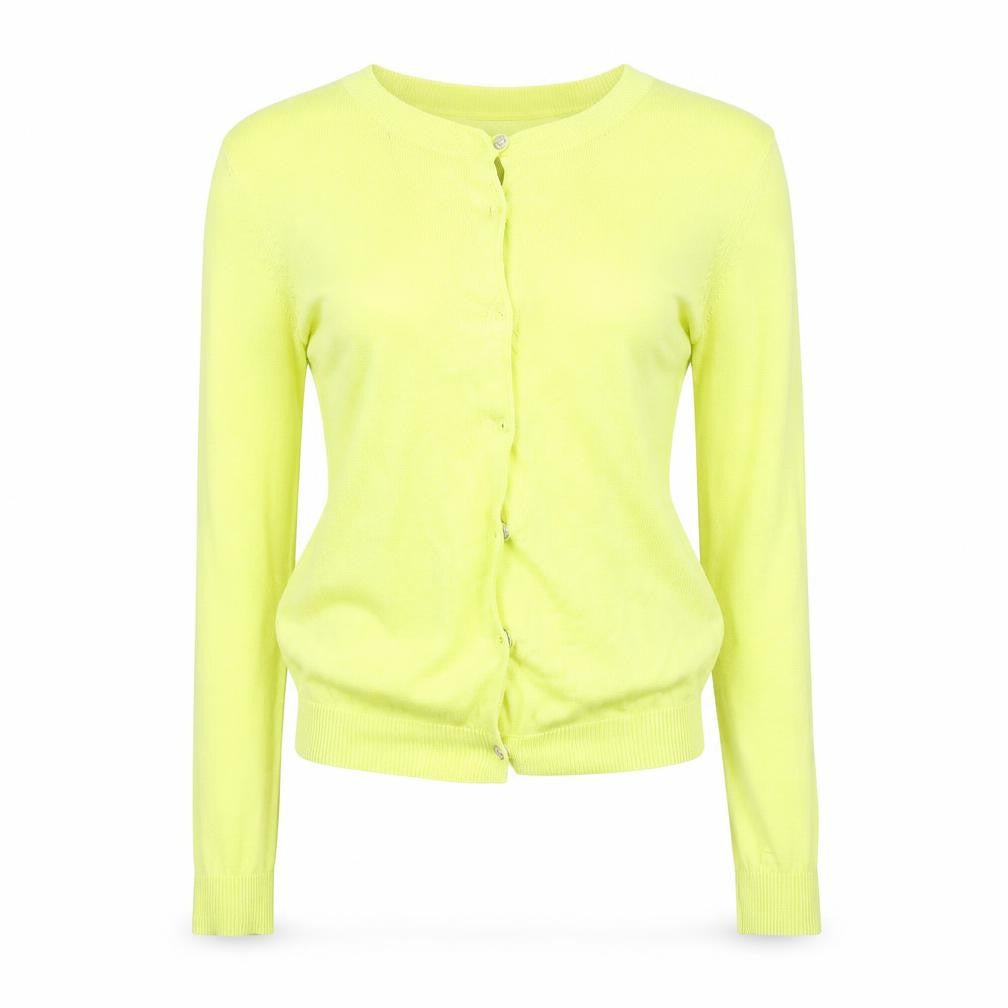 John Lewis Womens Yellow   Cardigan Jumper Size 8