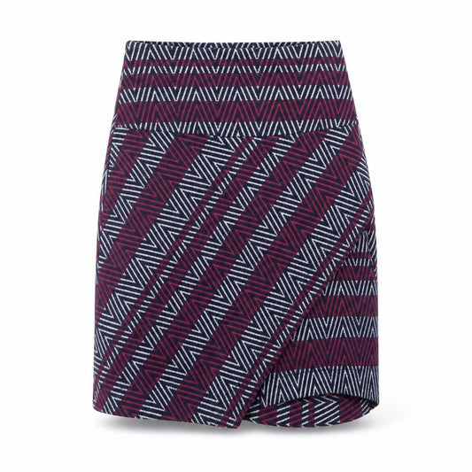 Front view of Next women’s purple a-line skirt, size UK 6