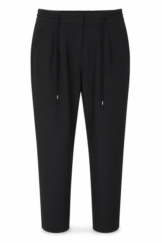 Front view of Next women’s black trousers, size UK 12, 22-inch leg