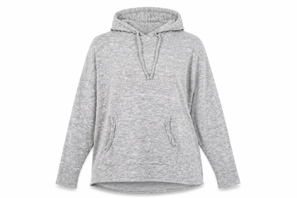 Papaya Womens Grey   Pullover Hoodie Size L