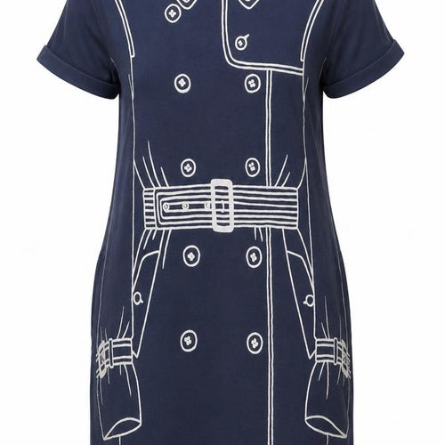 Oasis Womens Blue   T-Shirt Dress  Size S