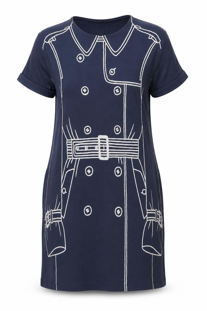 Oasis Womens Blue   T-Shirt Dress  Size S