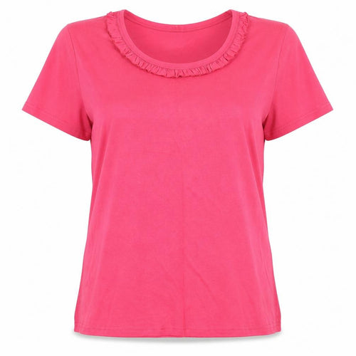 Bella Beau Womens Pink   Basic T-Shirt Size L