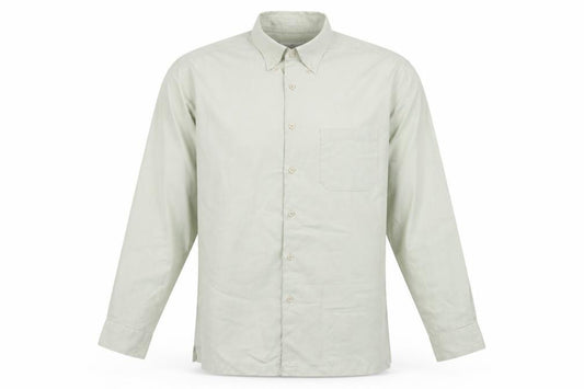 Front view of St Michael men’s green button-up, size 2XL