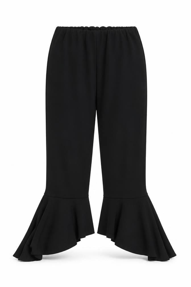 Preworn Womens Black  Jersey Trousers  Size 14 L23 in