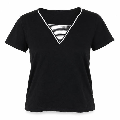 MONQUIE Womens Black   Basic T-Shirt Size 12