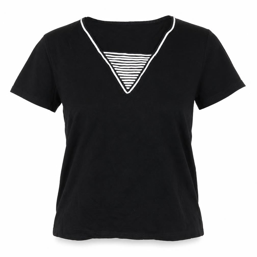 MONQUIE Womens Black   Basic T-Shirt Size 12