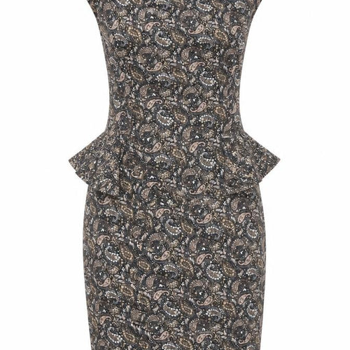 Warehouse Womens Multicoloured Geometric  Pencil Dress  Size 12