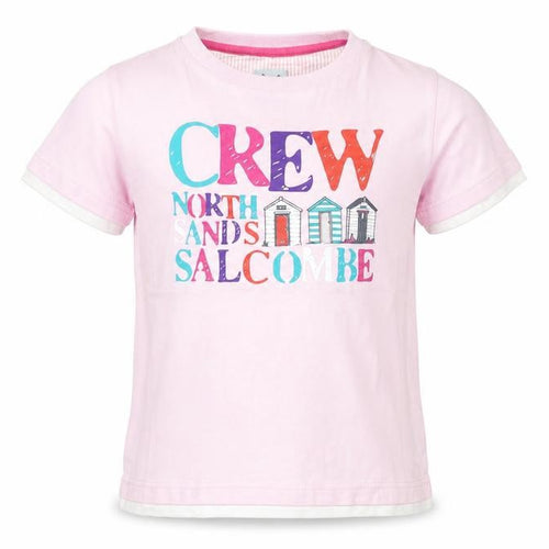 Crew Clothing Girls Pink  Jersey Basic T-Shirt Size 7 Years
