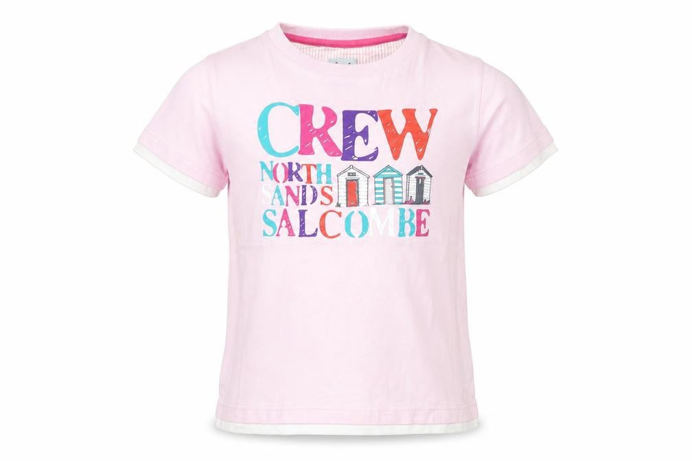 Crew Clothing Girls Pink  Jersey Basic T-Shirt Size 7 Years