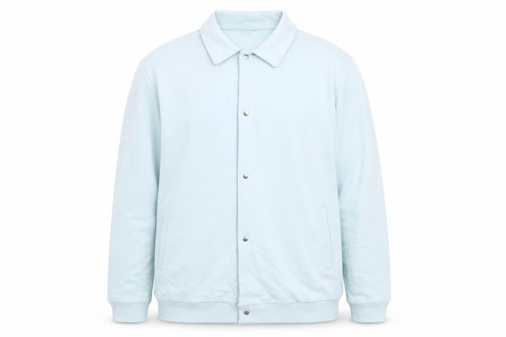 Front view of ASOS women’s blue jacket coat, size 2XL